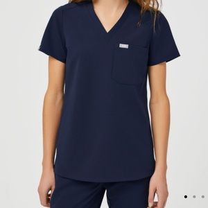 Figs Catarina One-Pocket Scrub Top Navy Size Small